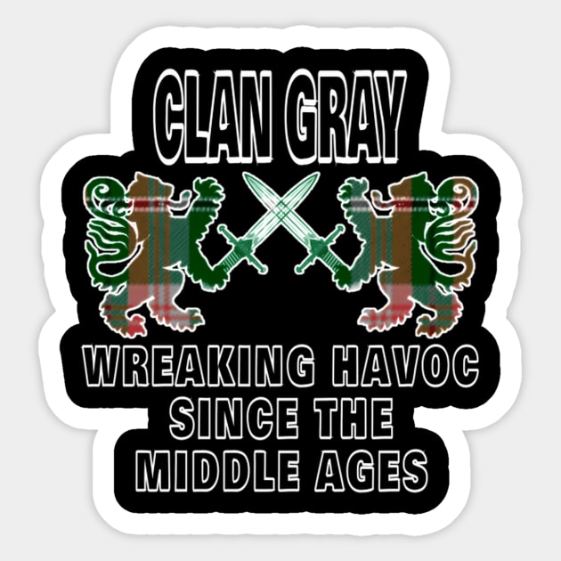 Gray Scottish Tan Scotland Family Clan Sticker by AlfieDreamy 